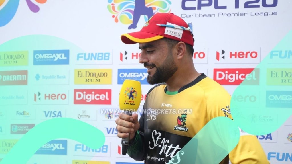 During the Caribbean Premier League match, Rashid Khan was selected as the player who best exemplified the spirit of the competition.